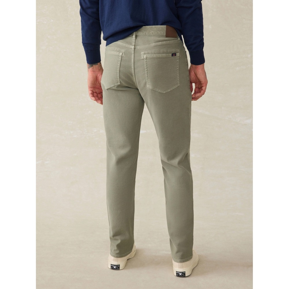 Faherty Brand Movement 5-Pocket Pants Mens 32 Sage Green Olive Slim Straight